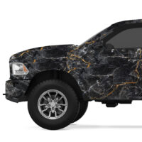 Black Gold Marble Vehicle Wrap